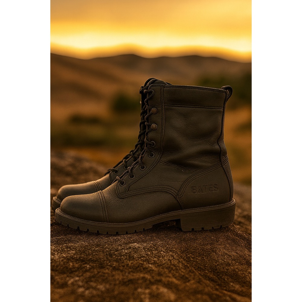 BATES Women's Black Leather Combat Tactical Boots Size 7XW Military Police Duty